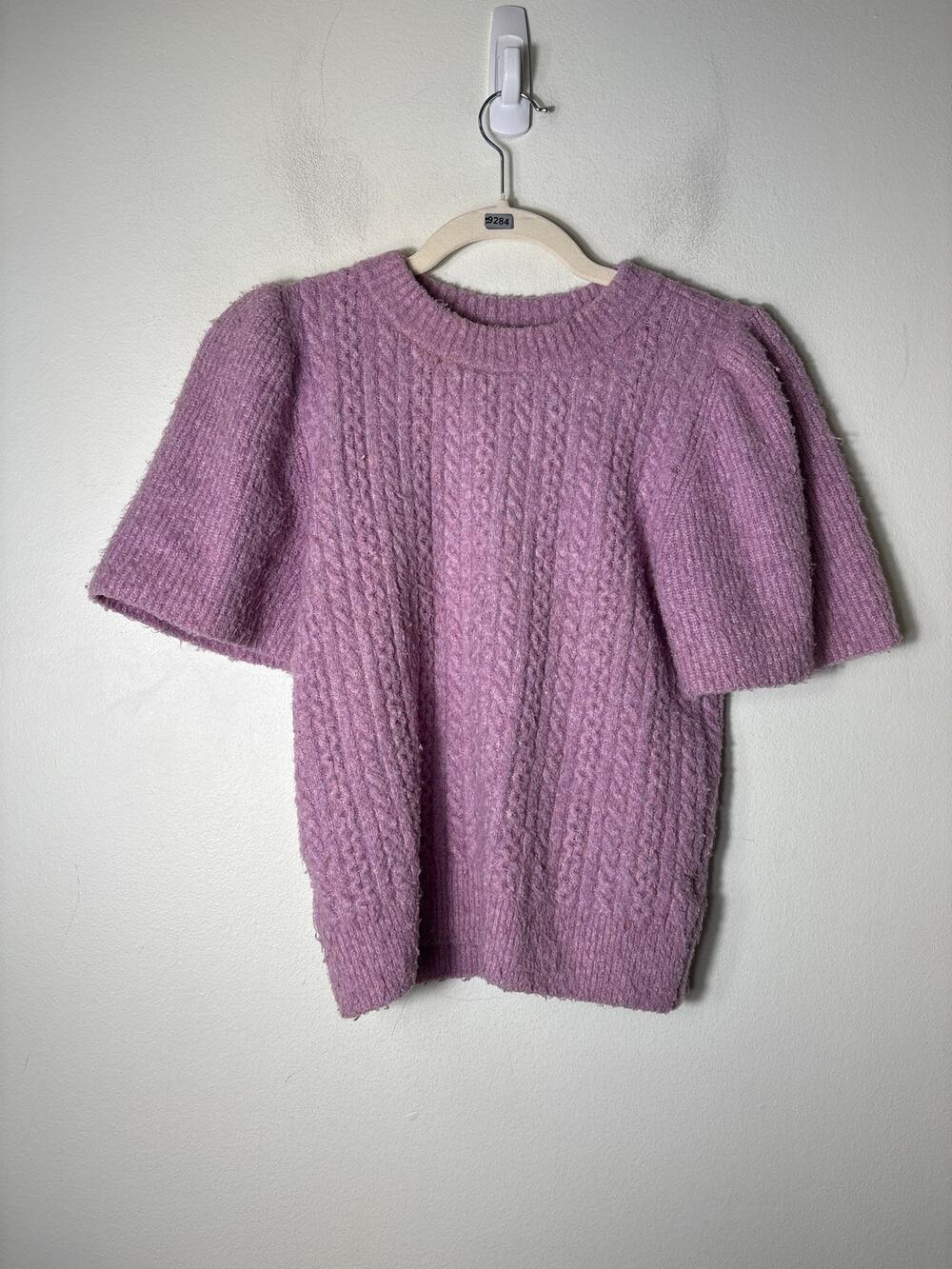 Lilla P Lavender Half Sleeve Knit Sweater Sz S